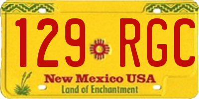 NM license plate 129RGC