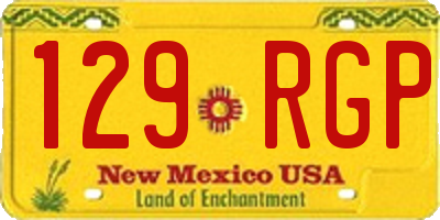 NM license plate 129RGP