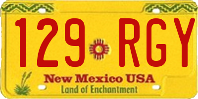 NM license plate 129RGY