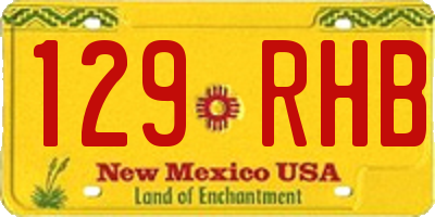 NM license plate 129RHB