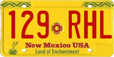 NM license plate 129RHL