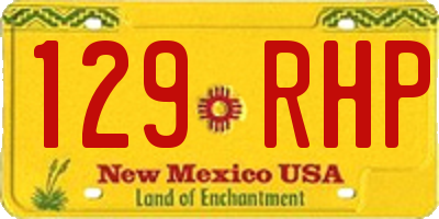 NM license plate 129RHP