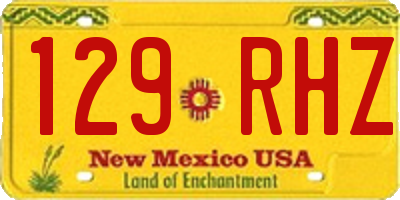 NM license plate 129RHZ