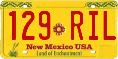 NM license plate 129RIL