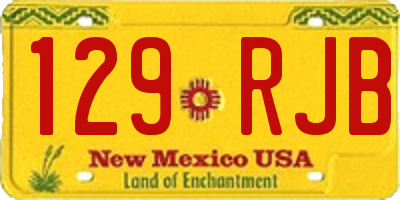 NM license plate 129RJB