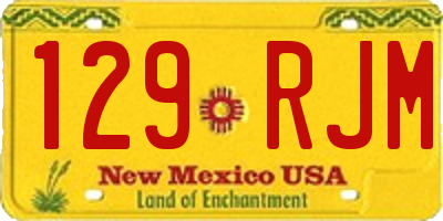 NM license plate 129RJM