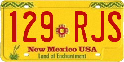 NM license plate 129RJS