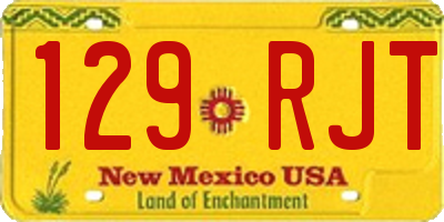 NM license plate 129RJT