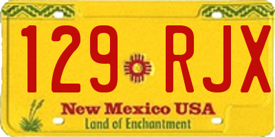 NM license plate 129RJX