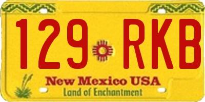 NM license plate 129RKB