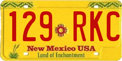 NM license plate 129RKC