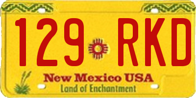 NM license plate 129RKD