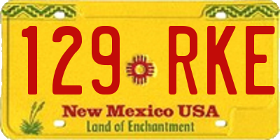 NM license plate 129RKE