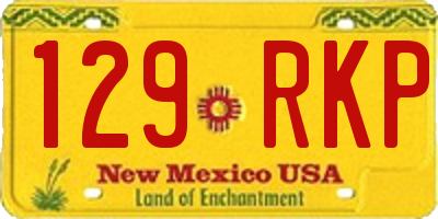 NM license plate 129RKP