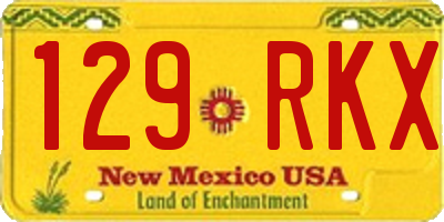 NM license plate 129RKX