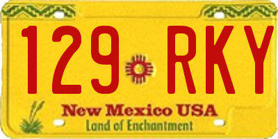NM license plate 129RKY