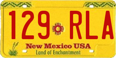 NM license plate 129RLA