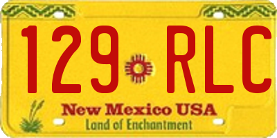 NM license plate 129RLC