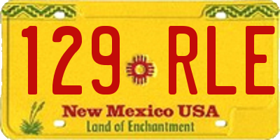 NM license plate 129RLE