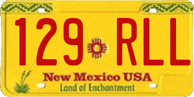 NM license plate 129RLL