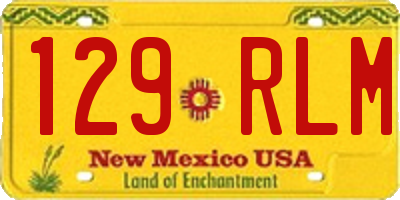 NM license plate 129RLM