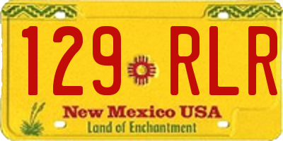 NM license plate 129RLR
