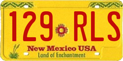 NM license plate 129RLS