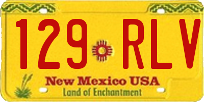NM license plate 129RLV