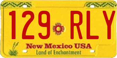 NM license plate 129RLY