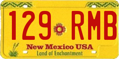 NM license plate 129RMB