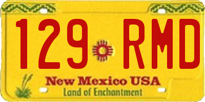 NM license plate 129RMD