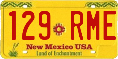 NM license plate 129RME
