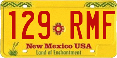NM license plate 129RMF