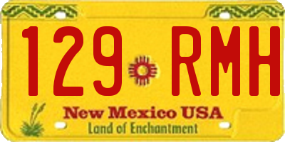 NM license plate 129RMH