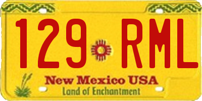 NM license plate 129RML