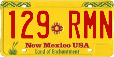 NM license plate 129RMN