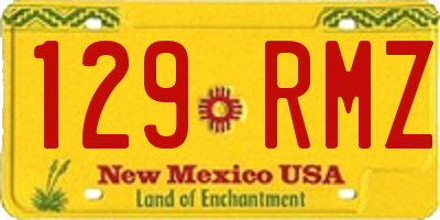 NM license plate 129RMZ
