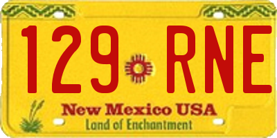 NM license plate 129RNE