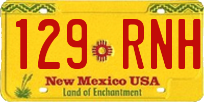 NM license plate 129RNH