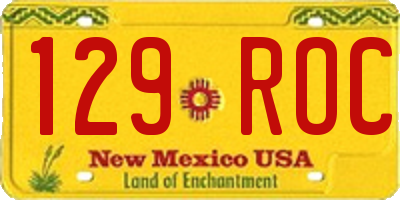 NM license plate 129ROC