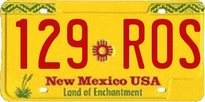 NM license plate 129ROS