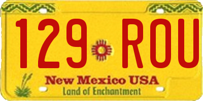 NM license plate 129ROU