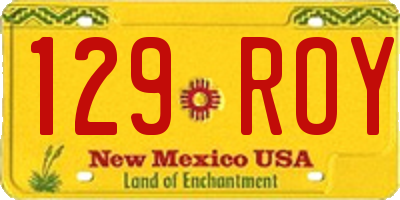 NM license plate 129ROY