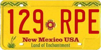 NM license plate 129RPE