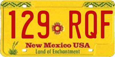 NM license plate 129RQF