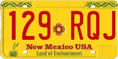 NM license plate 129RQJ