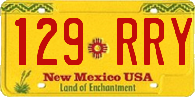 NM license plate 129RRY