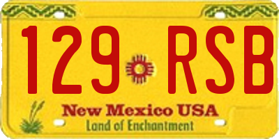 NM license plate 129RSB