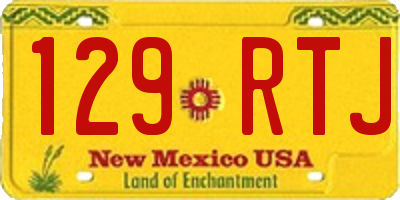 NM license plate 129RTJ