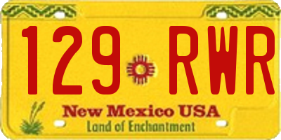 NM license plate 129RWR